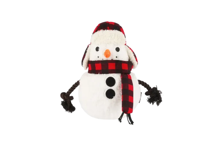 P.L.A.Y. Blizzard Buddy Snowman Plush & Rope Holiday Dog Toy