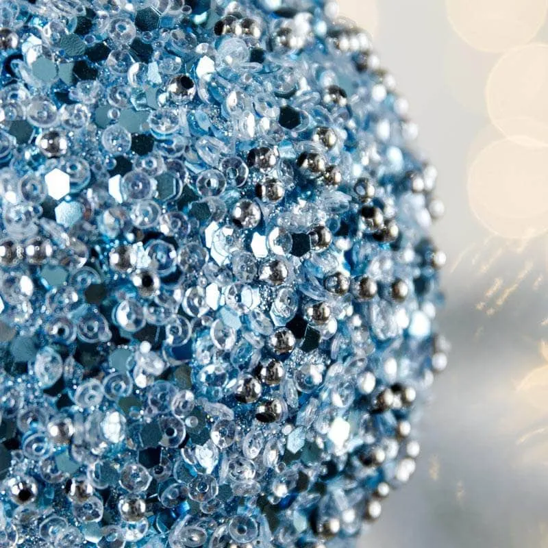 Polar Mix Beaded Bauble - 10cm