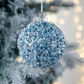 Polar Mix Beaded Bauble - 10cm