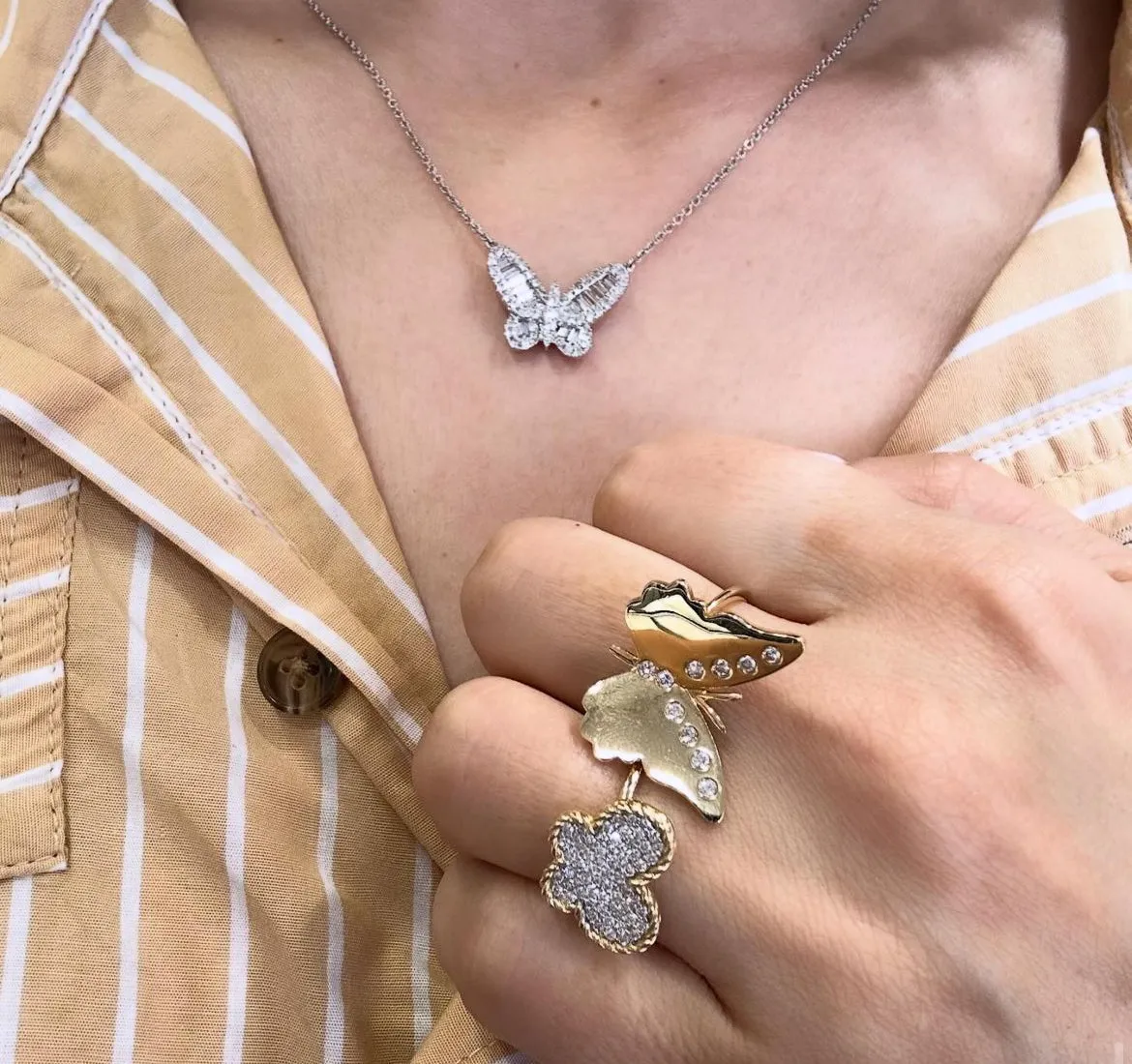 Polished Butterfly Fashion Ring