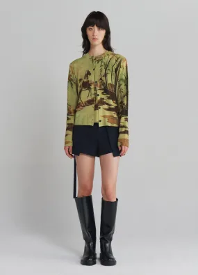 Printed Knitted Cardigan