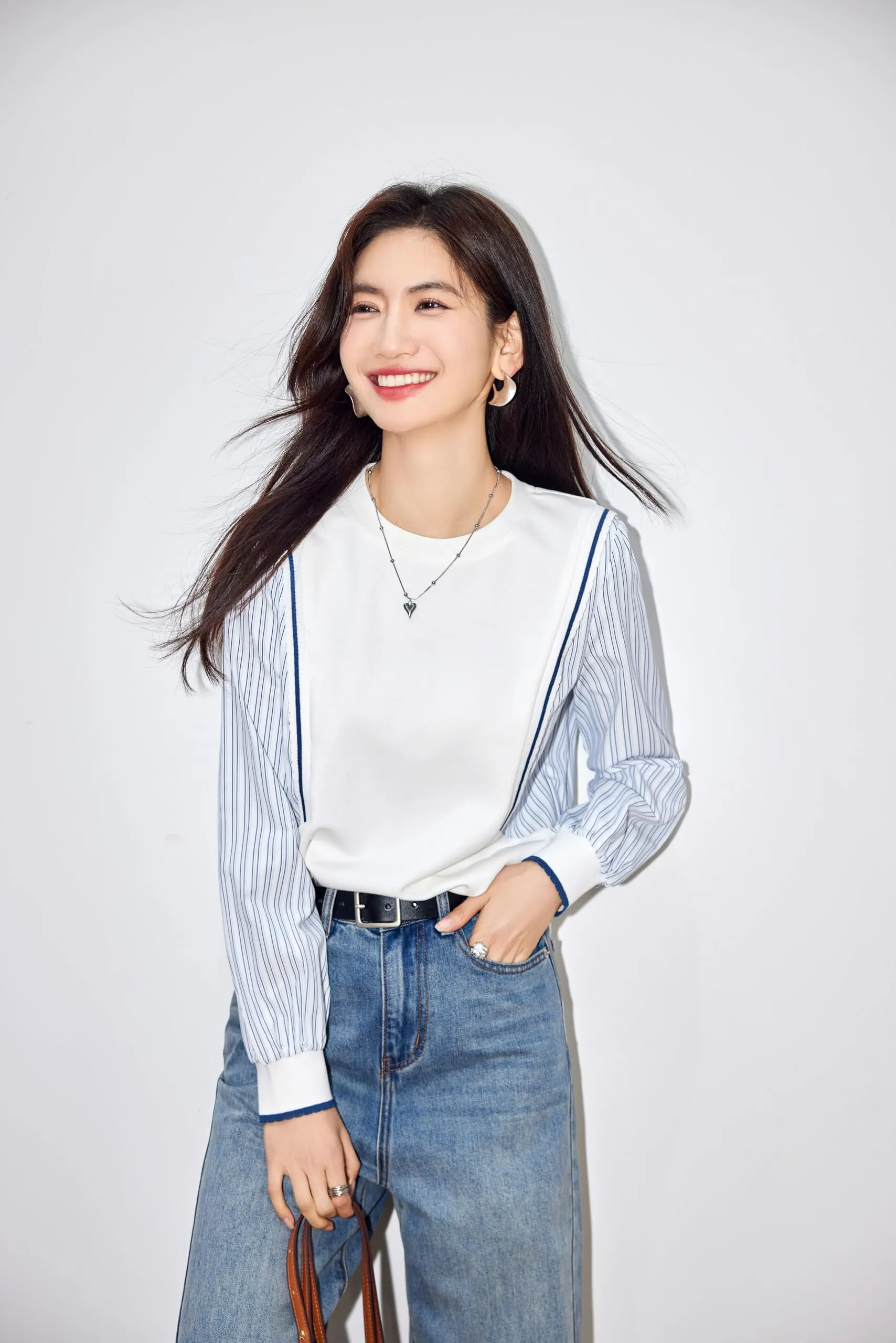 Pullover Patchwork Stripe Blouse Knit Tops