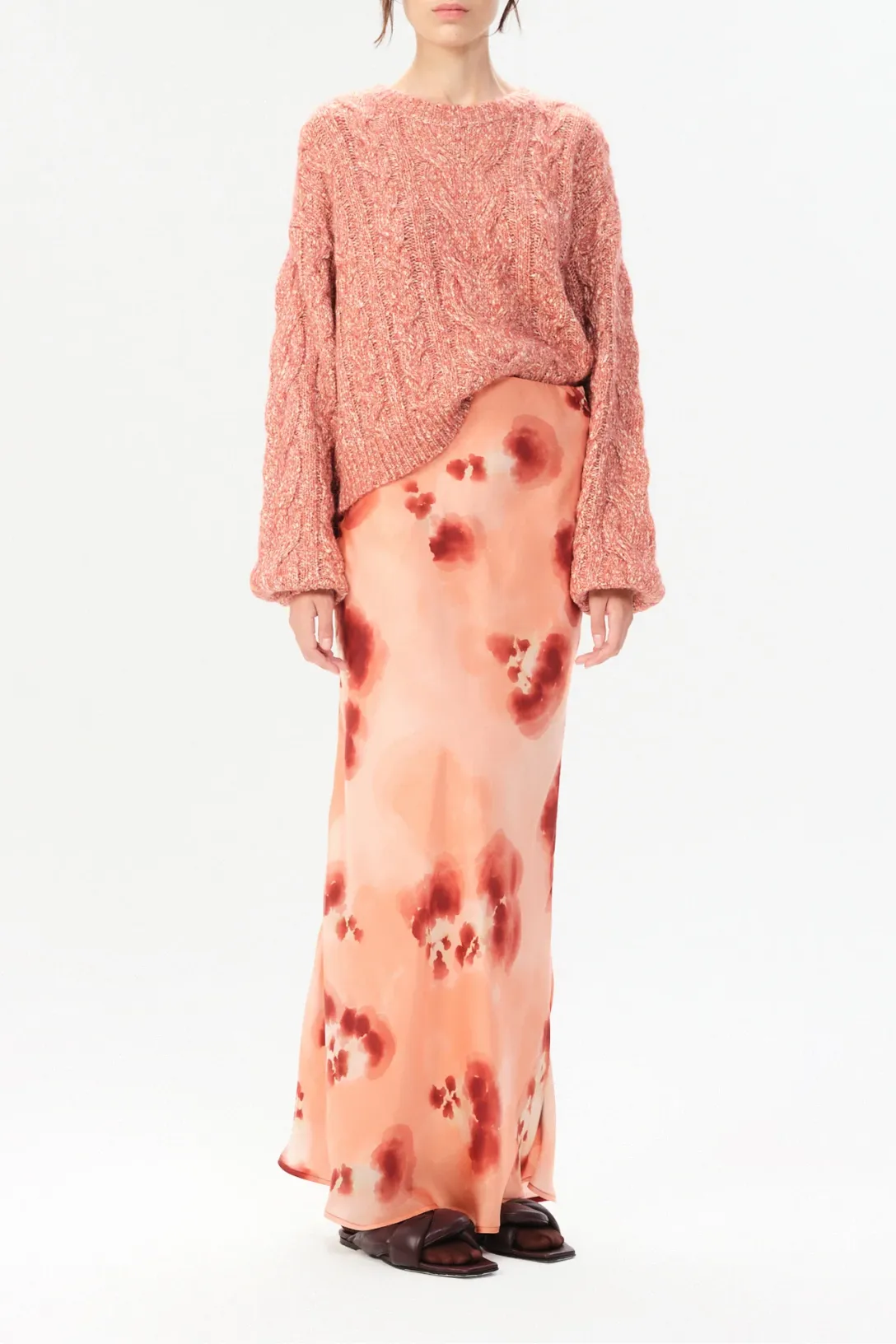 Quesada Alice Long Skirt | Pink Peach