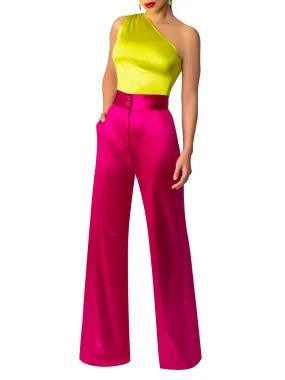 "Citrine" Lime One Shoulder Top