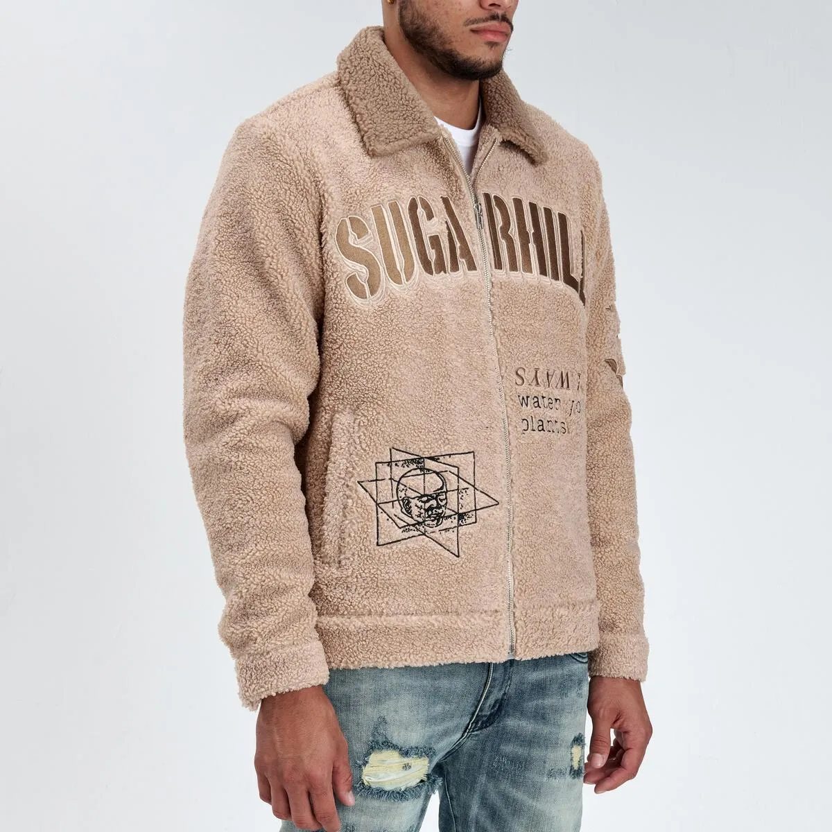 "Growth" Sherpa Jacket - Sand