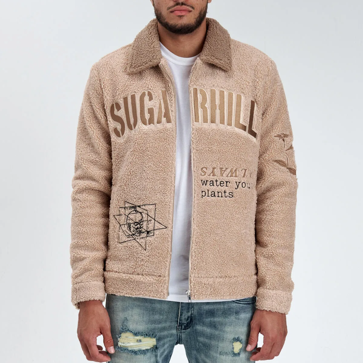 "Growth" Sherpa Jacket - Sand