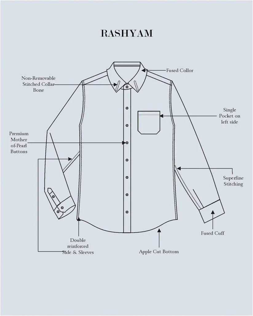 Rashyam Premium Cotton Beryl Green Plain Formal Shirt for Men
