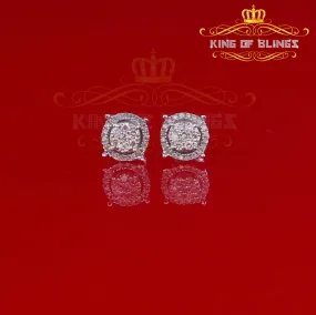 Real Diamond 0.35CT 925 Silver White Hip Hop stud for Men/Women Stud Earrings