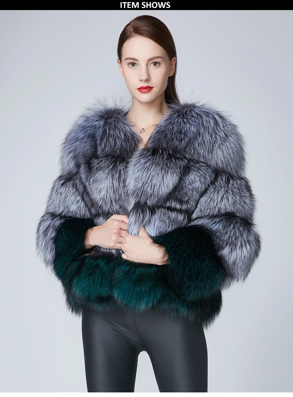 Real Fox Fur Thick Coat