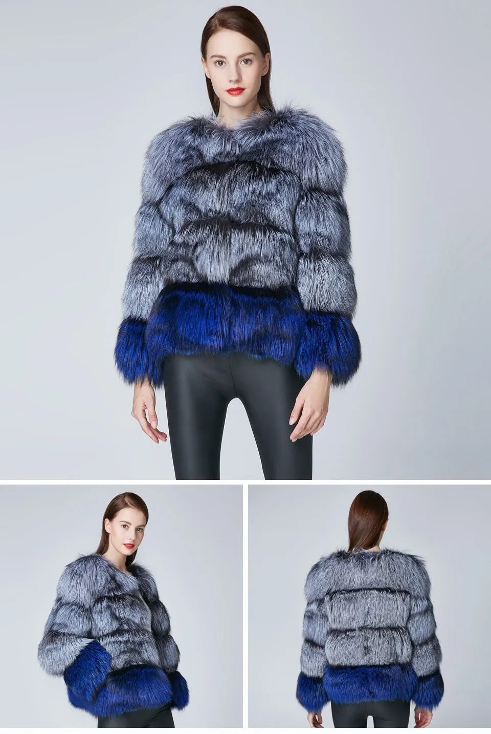 Real Fox Fur Thick Coat