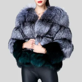 Real Fox Fur Thick Coat