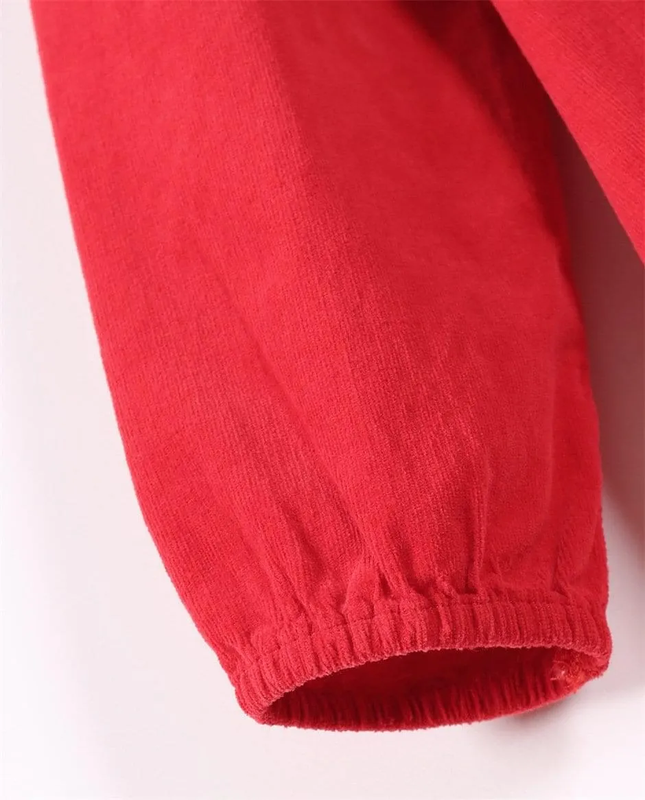 Red Velvet Vintage Style Dress