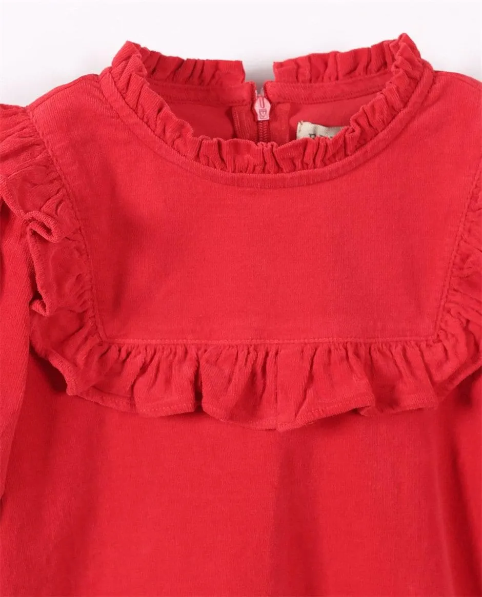 Red Velvet Vintage Style Dress