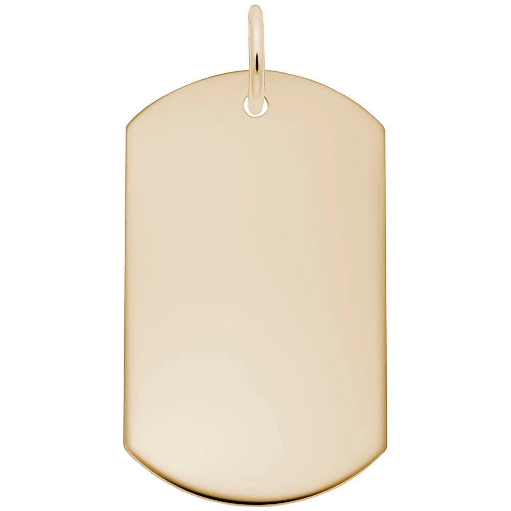 Rembrandt Charms - Dog Tag Polished Finish - 8400