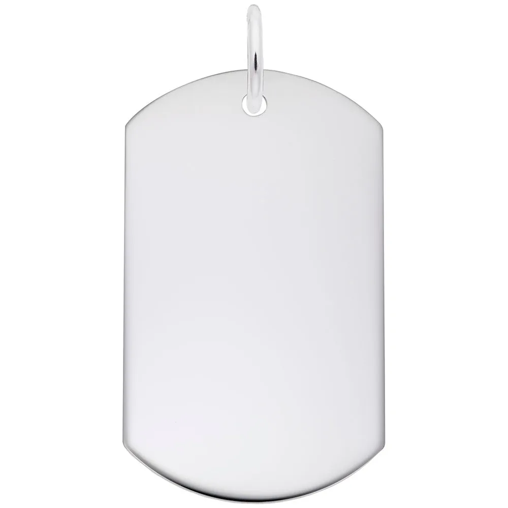Rembrandt Charms - Dog Tag Polished Finish - 8400