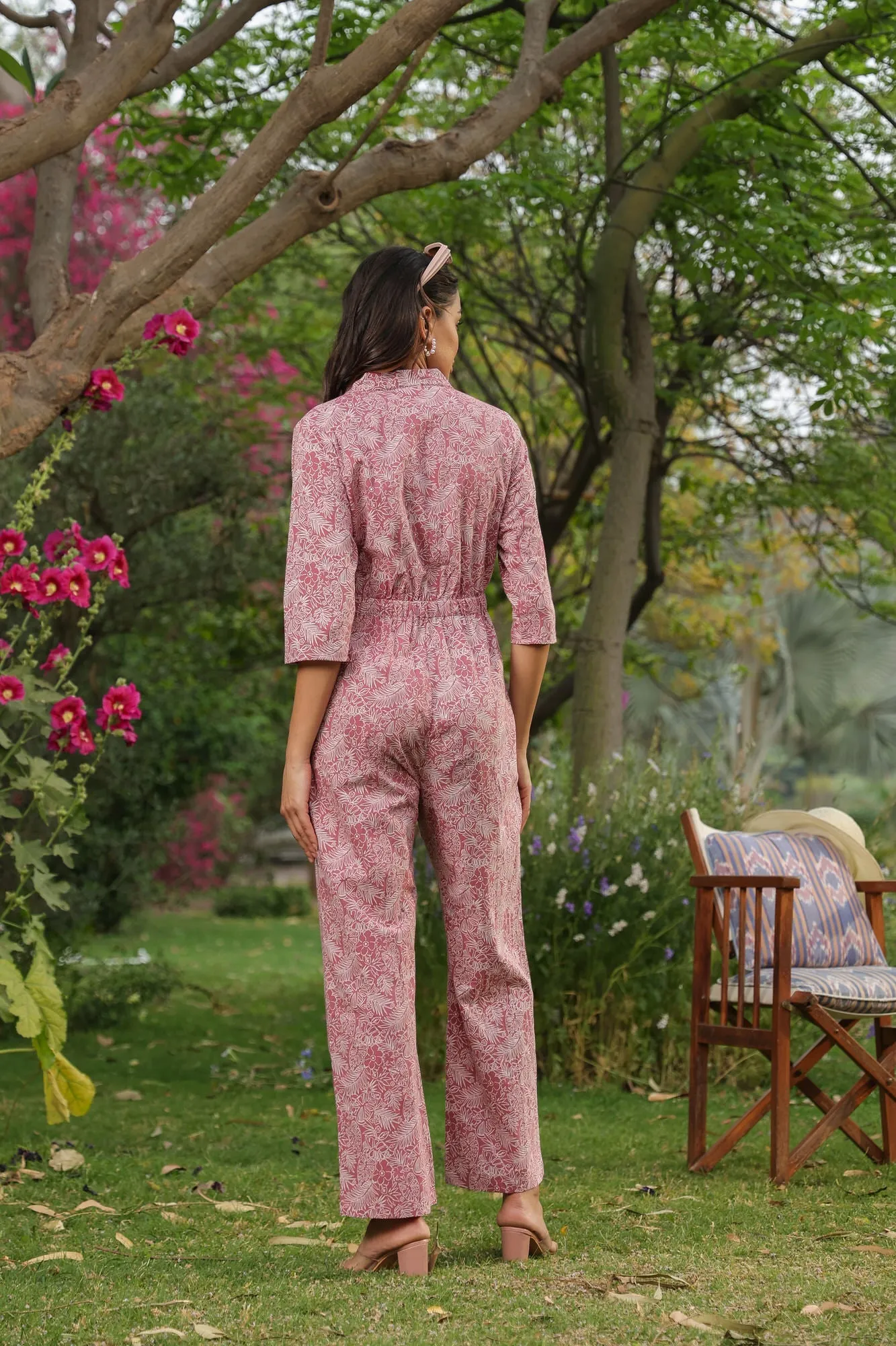 Righe Floral Cotton Flex Jumpsuit
