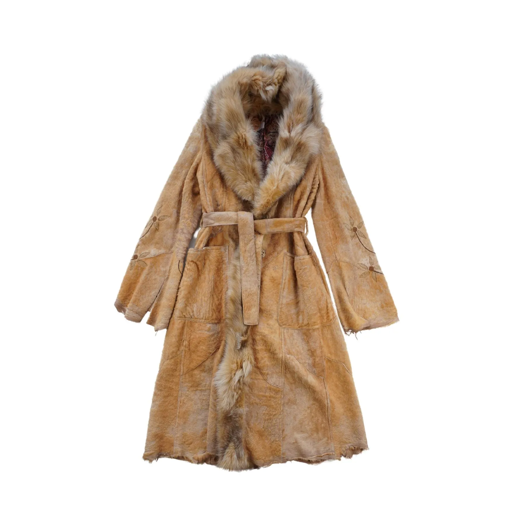 Robrik Shearling Fur Trim Coat - Women's 46