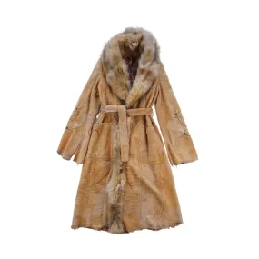 Robrik Shearling Fur Trim Coat - Women's 46