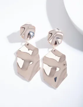 Rose Gold Polished Warp Earring
