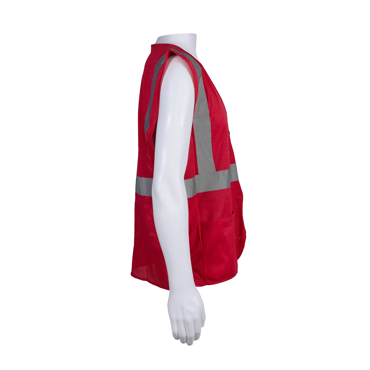 RVM-S1 ANSI NON-Rated Red Mesh Safety Vest for Enhanced Safety & Identification