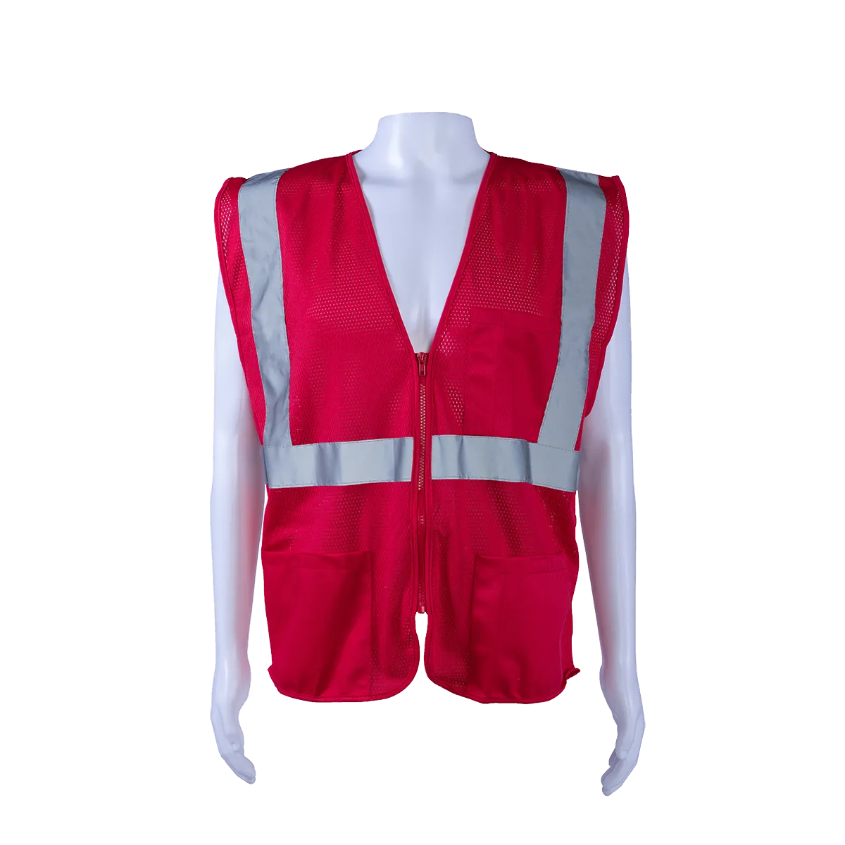 RVM-S1 ANSI NON-Rated Red Mesh Safety Vest for Enhanced Safety & Identification