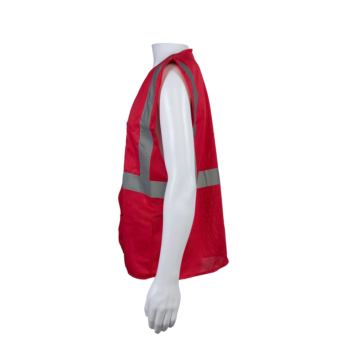 RVM-S1 ANSI NON-Rated Red Mesh Safety Vest for Enhanced Safety & Identification