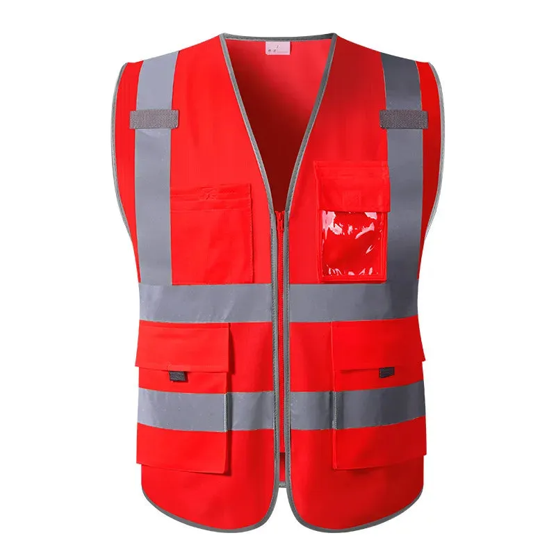 Safety Wear: High Visibility Waistcoat. Reflective Vests. Mens Various Colors.
