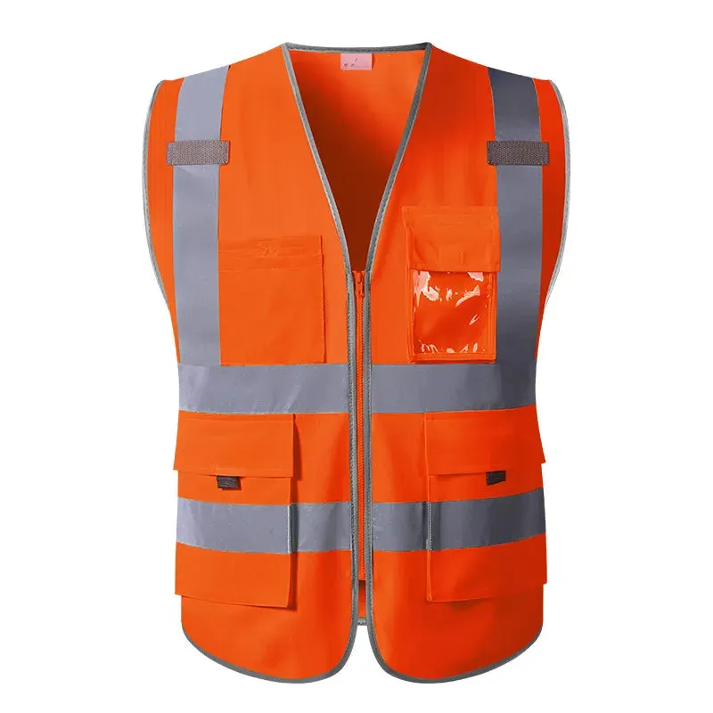 Safety Wear: High Visibility Waistcoat. Reflective Vests. Mens Various Colors.