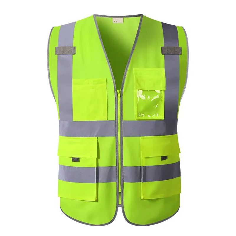 Safety Wear: High Visibility Waistcoat. Reflective Vests. Mens Various Colors.