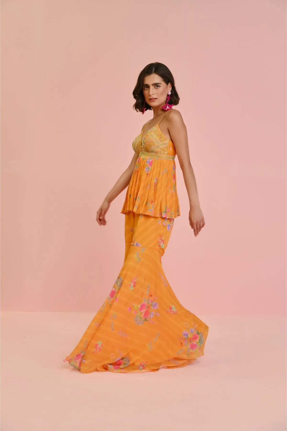 Sara Georgette Peplum