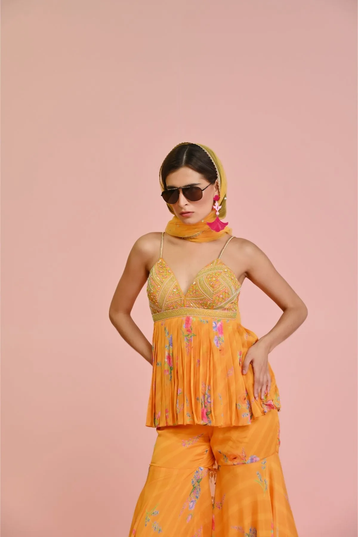 Sara Georgette Peplum