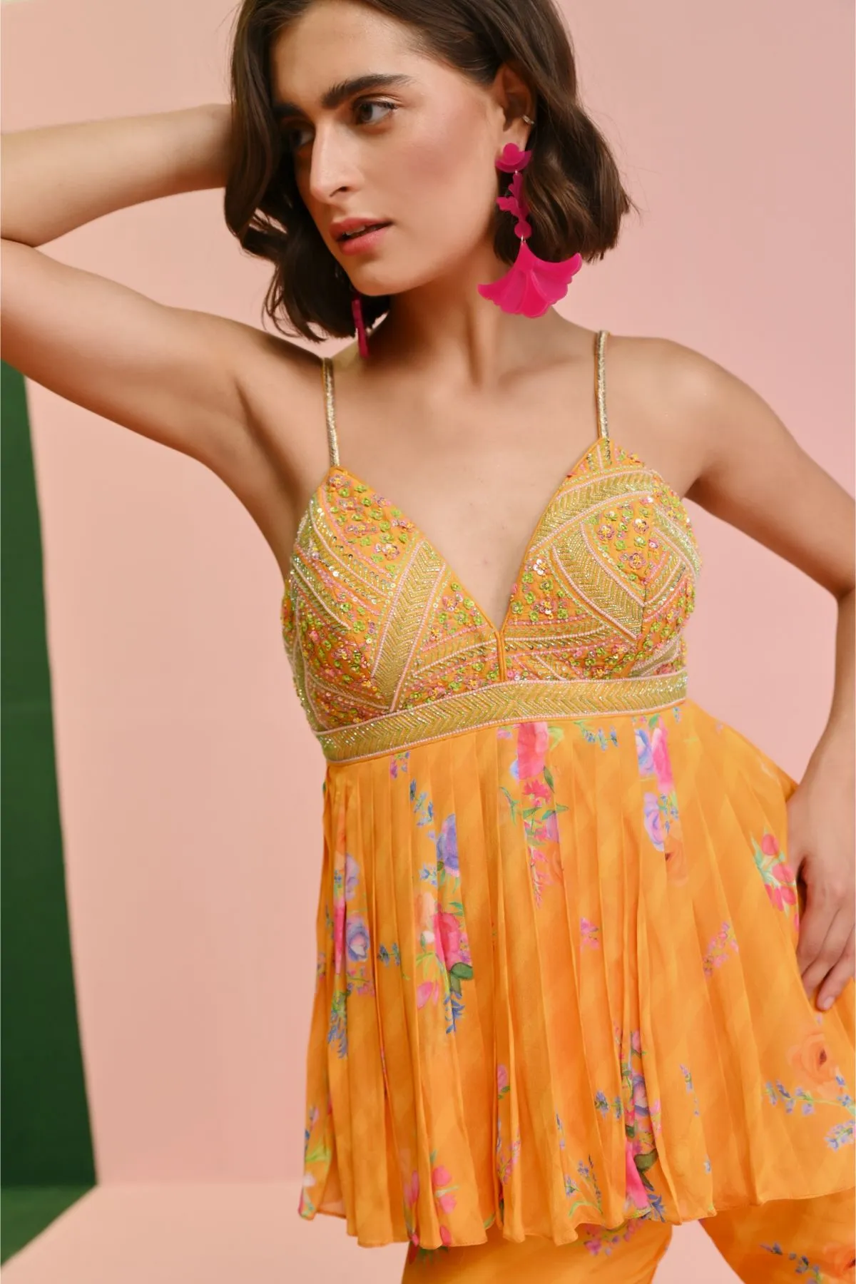 Sara Georgette Peplum