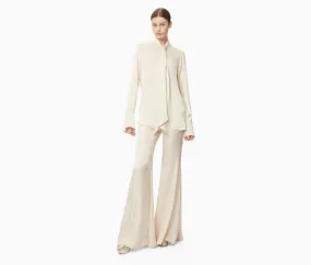 SATIN FLUID FLARED PANTS