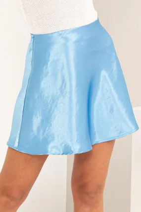 satin swing mini skirt