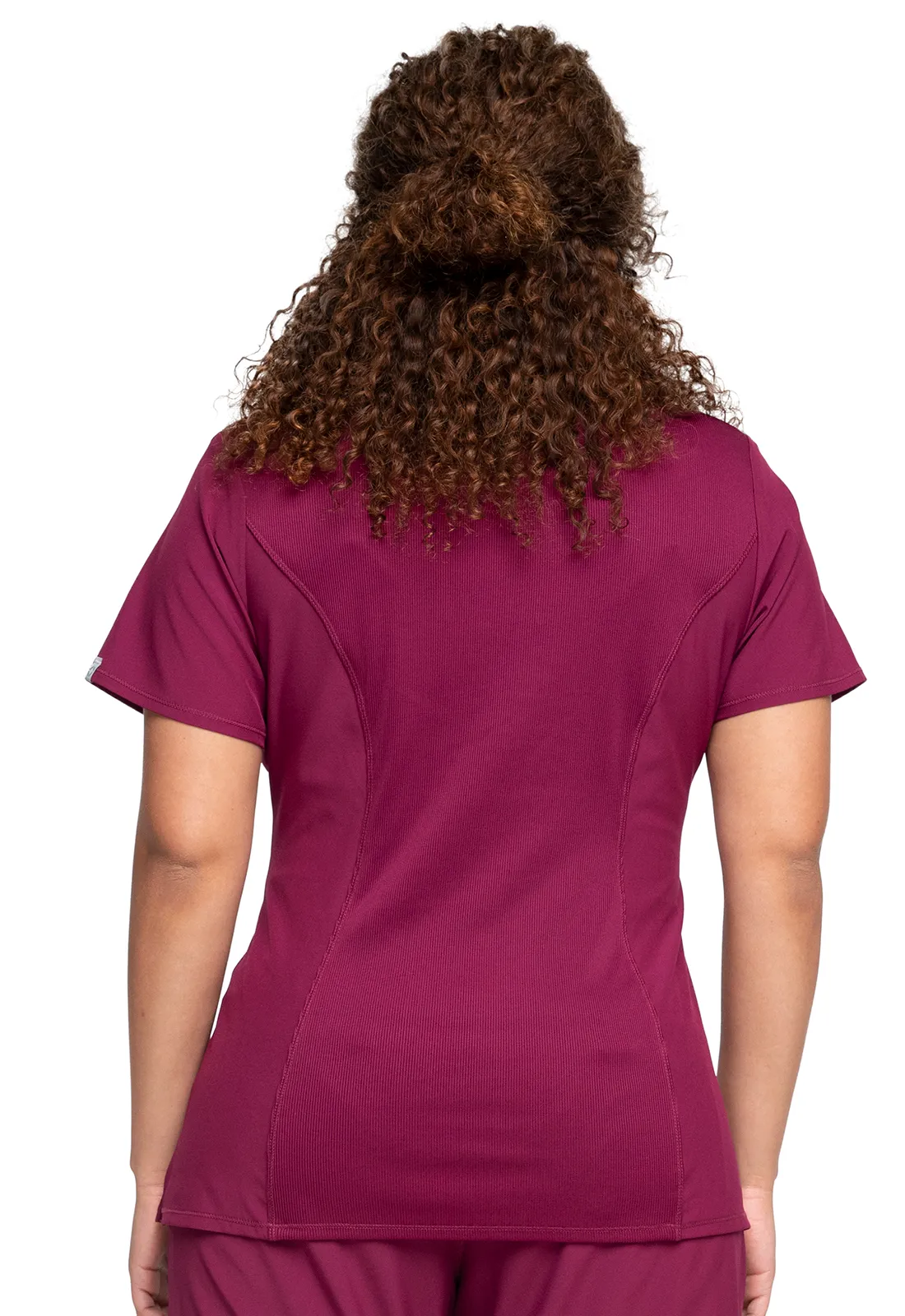 Scrub Top - Cherokee Infinity Women's Round Neck Top - Wine, 2624A