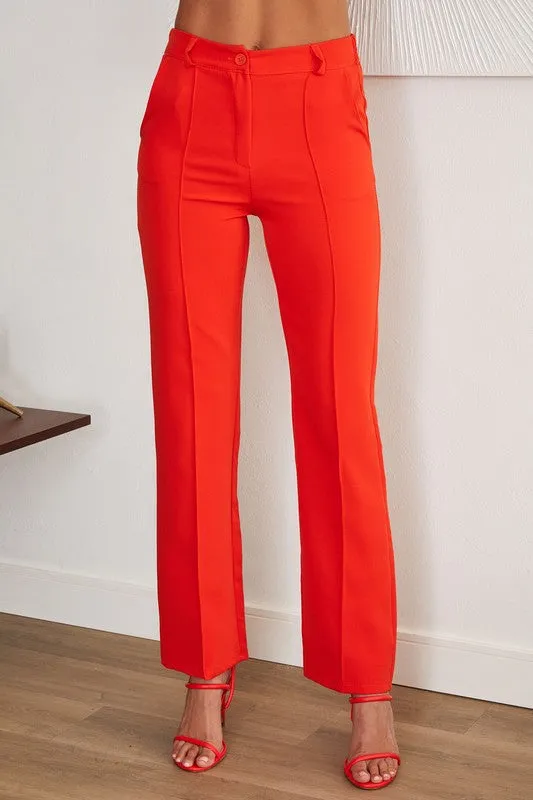 Seam Flared Dress Trouser Pants