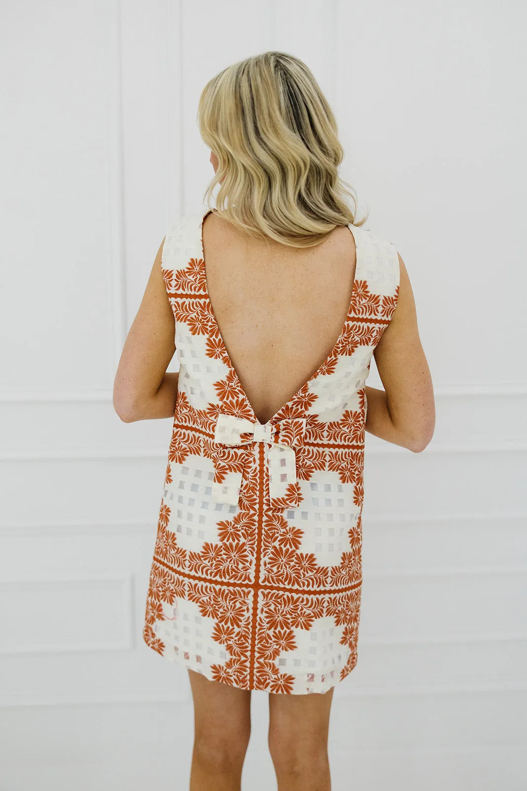 Serenity Dress - Cream/Rust