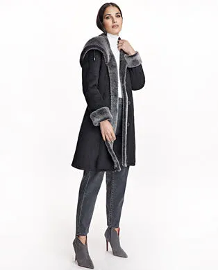 Shearling Lamb Hooded Coat