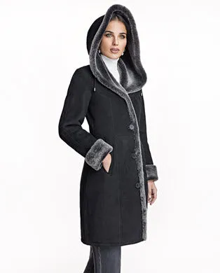 Shearling Lamb Hooded Coat