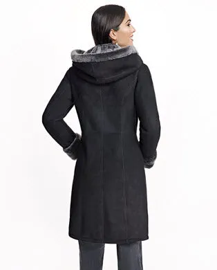 Shearling Lamb Hooded Coat