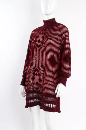 Sheer Velvet Turtleneck Dress