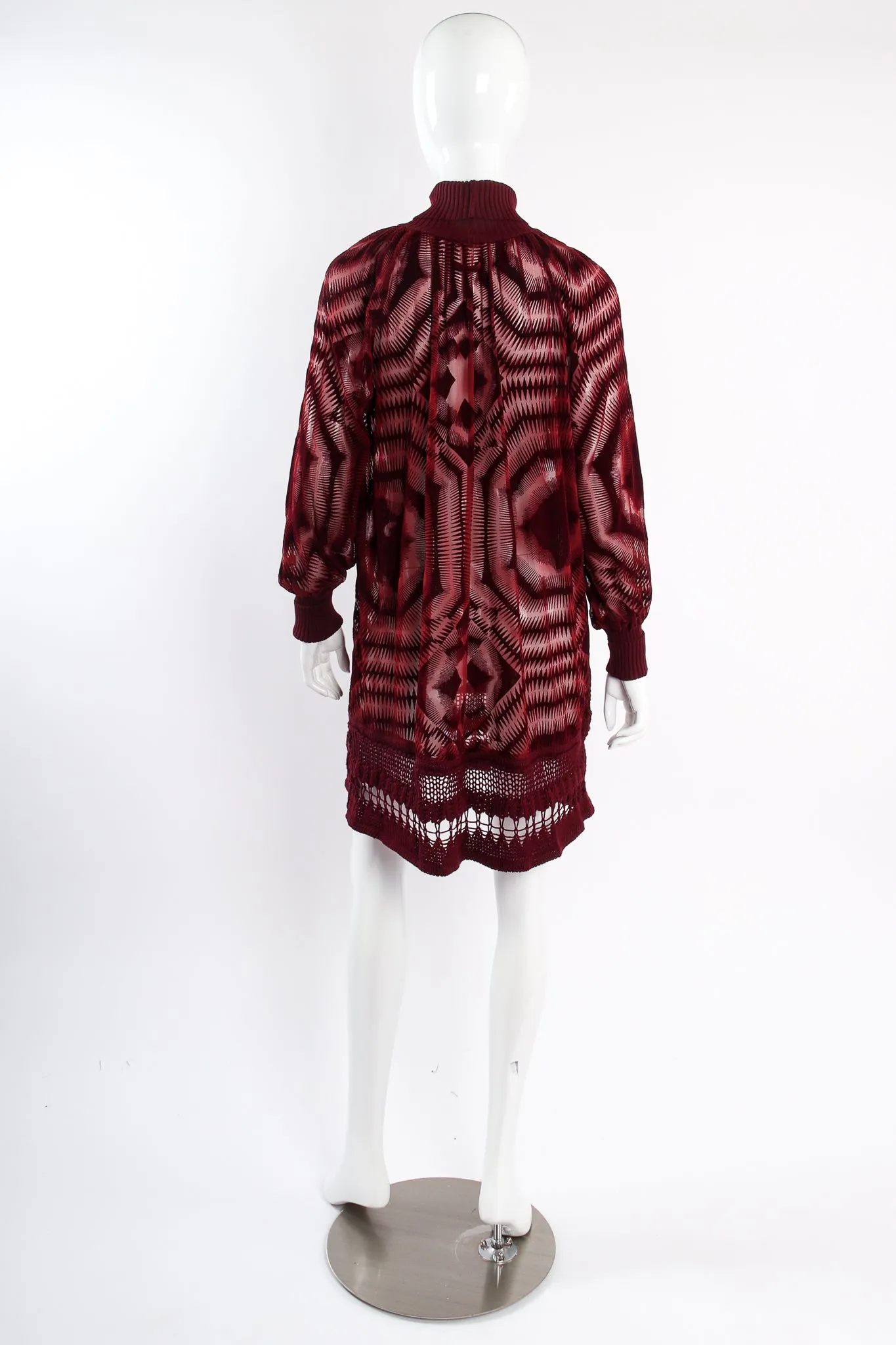 Sheer Velvet Turtleneck Dress