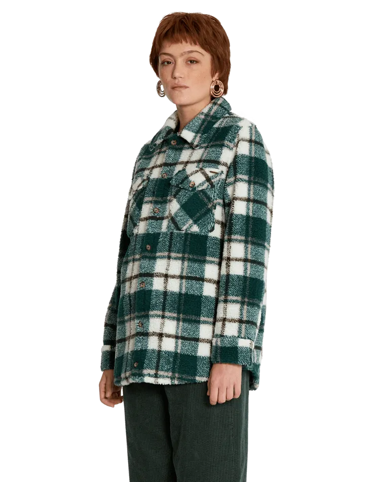 Silent Sherpa Jacket in Dark Pine