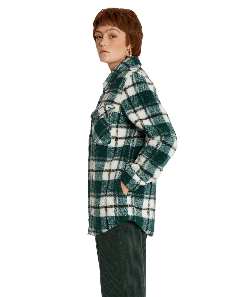 Silent Sherpa Jacket in Dark Pine