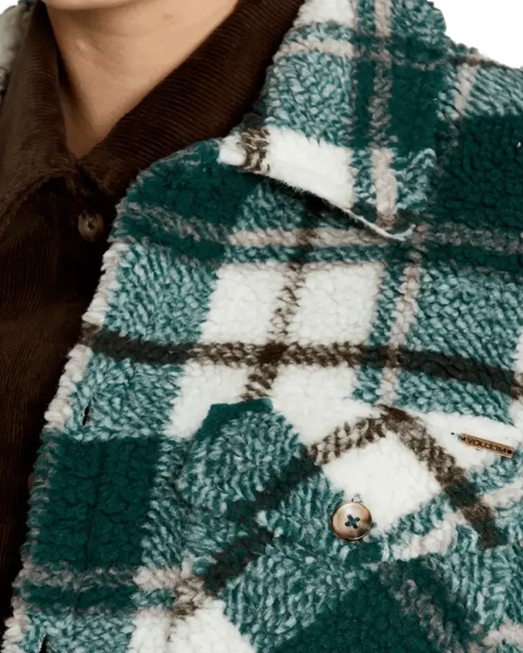 Silent Sherpa Jacket in Dark Pine
