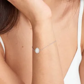 Silver Rope Disc Bracelet