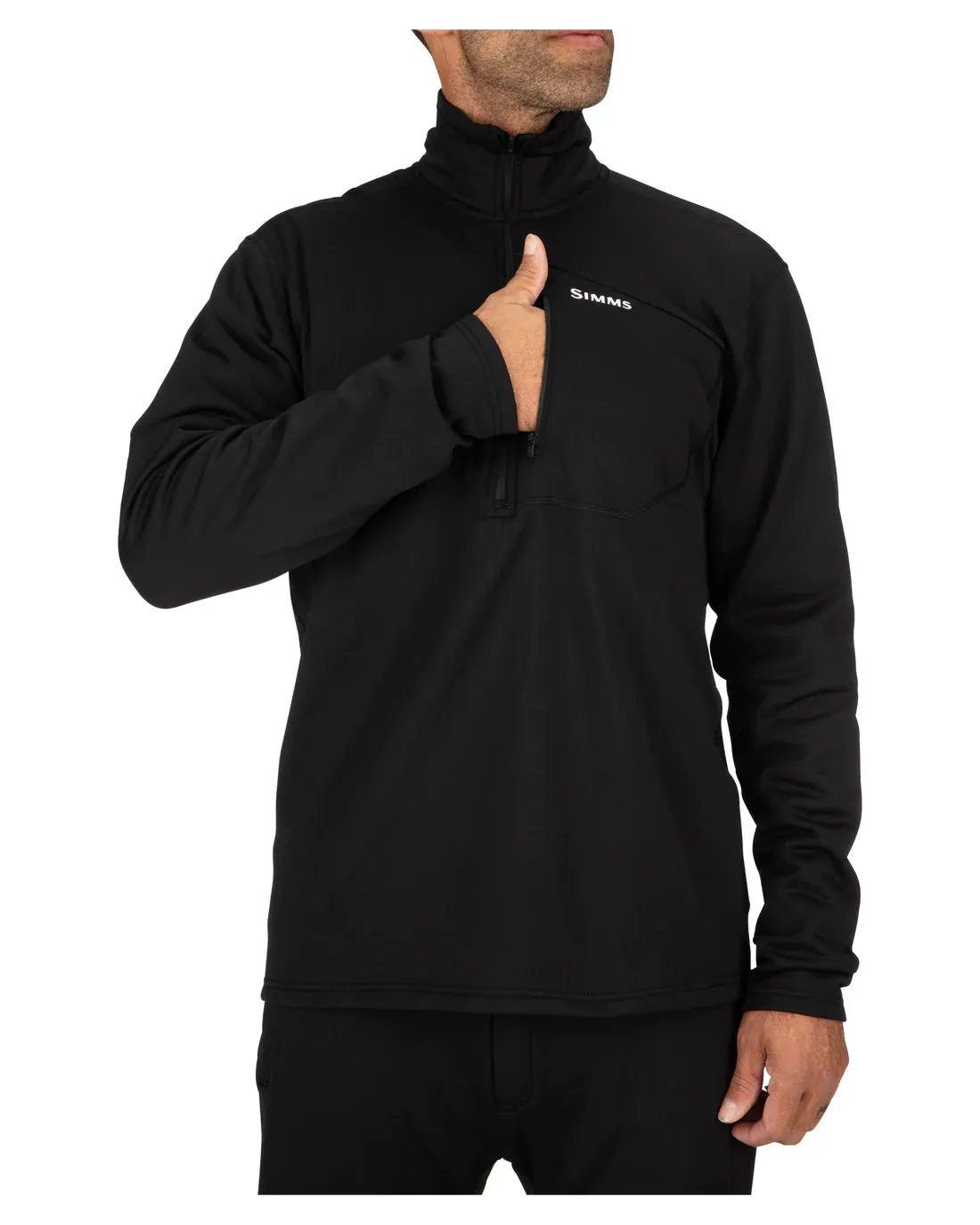 Simms Men's Thermal Quarter Zip Midlayer Top