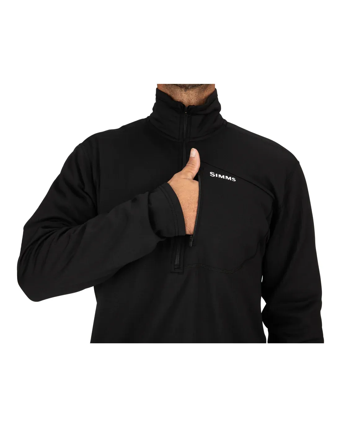 Simms Men's Thermal Quarter Zip Midlayer Top