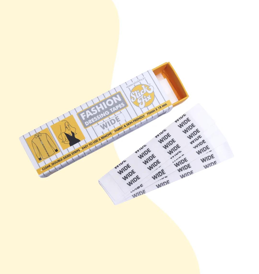 SlickFix Fashion Dressing Tape-(WIDE)|Transparent