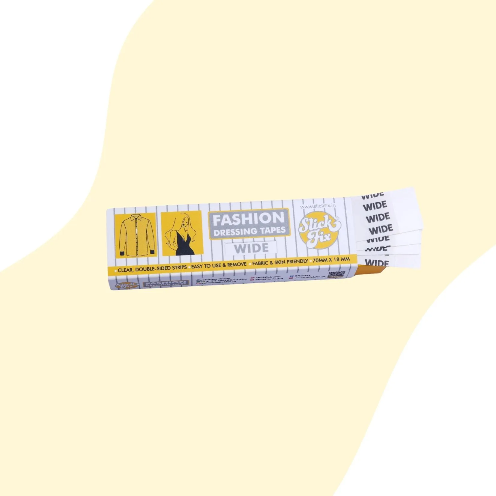SlickFix Fashion Dressing Tape-(WIDE)|Transparent